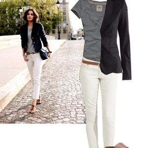 SOLD White Cropped Skinny Jeans